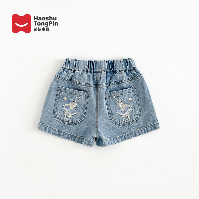 【现货】郝叔童品夏季新款洋气2025网红款高货女童牛仔短裤潮HD5202