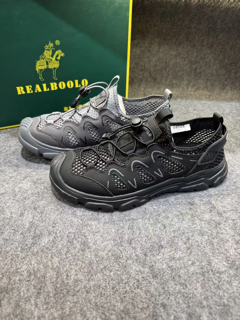 89005夏季男士透气软底网面轻便户外登山鞋