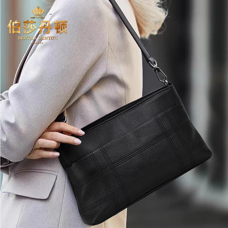 伯莎丹顿斜挎包包女士单肩包新款时尚腋下小方包大容量妈妈休闲包