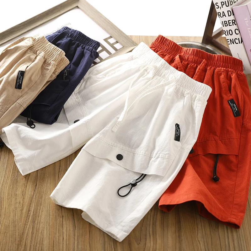 男童纯棉短裤2025夏季新款潮酷儿童薄款休闲五分裤中大童帅气中裤