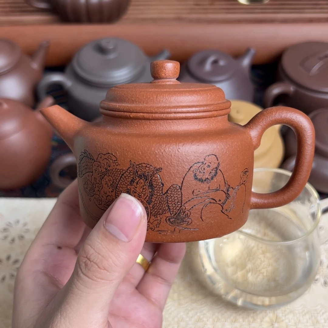 茶壶紫砂精工半手全品无瑕德钟200cc