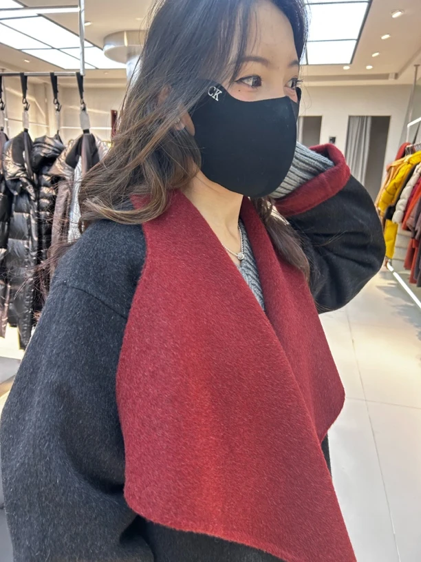 新中式双面毛呢大衣女秋冬显瘦气质外套