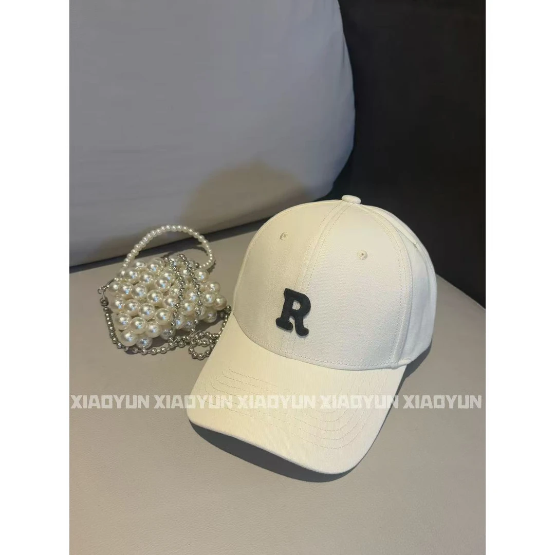 R字母鸭舌帽 小允姐姐2025新款气质时尚高级R字母鸭舌帽