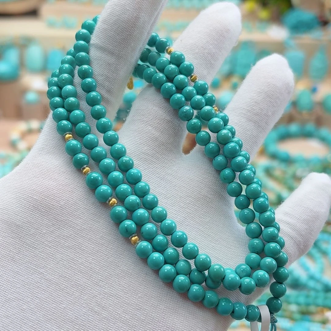 绿松石18K金镶嵌珠宝奇石