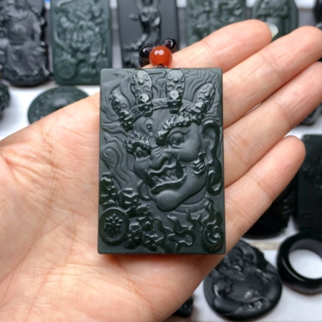 【闪购商品】颈饰未镶嵌和田玉双面雕刻