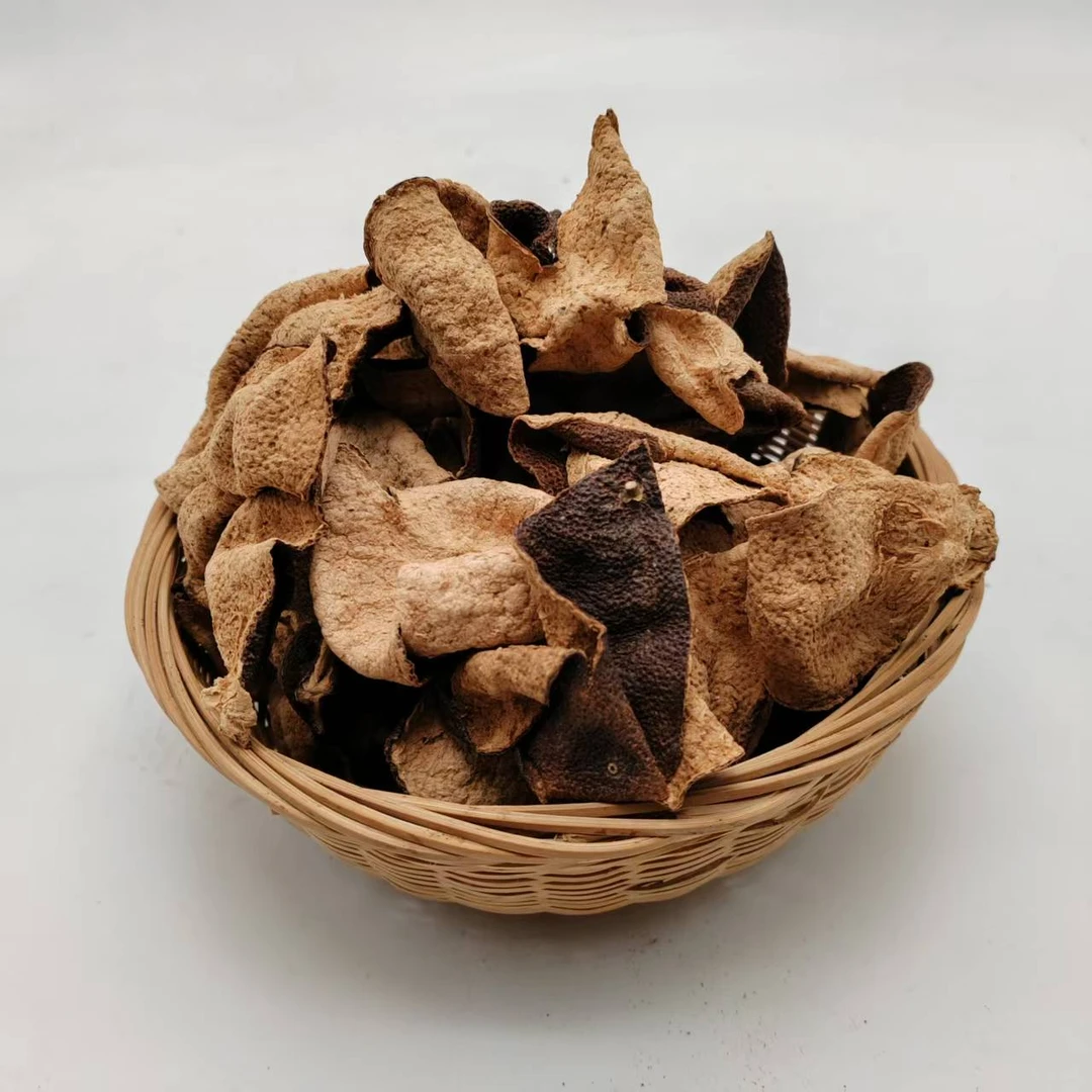 柑虹鼎2019年新会陈皮南坦二红 驳枝 叠堆存放传统两刀开皮 药香