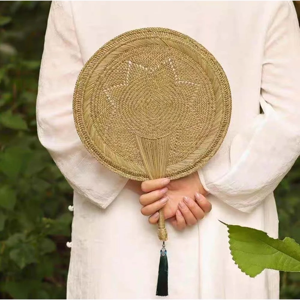 灯芯草草扇蒲草扇手工编织