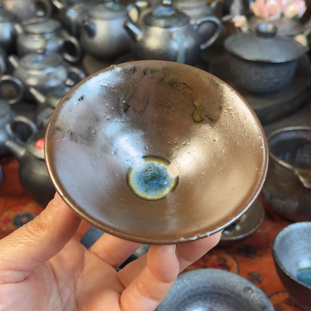 柴烧茶器主人杯杯柴烧