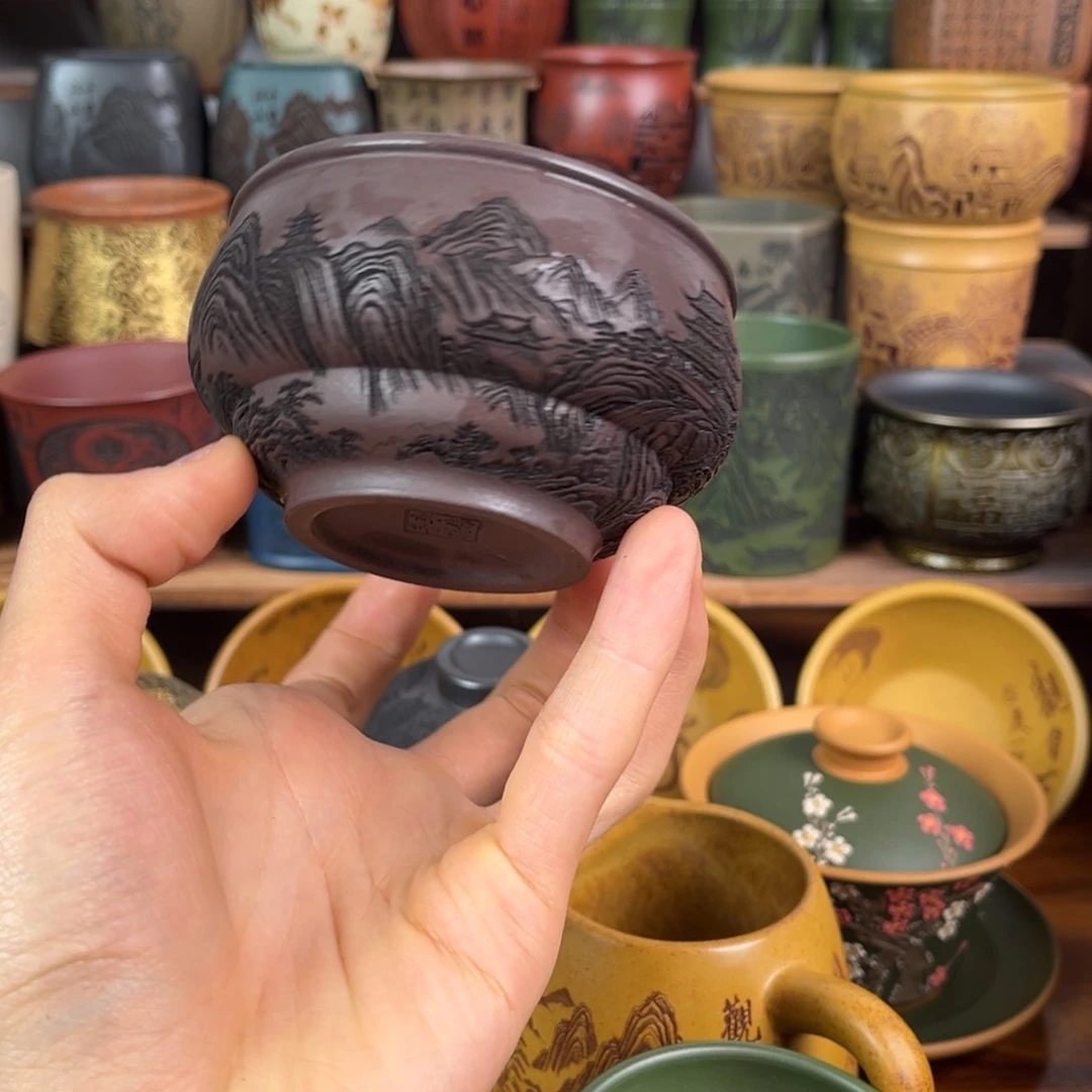 茶杯紫砂宜兴原矿紫砂杯茶具