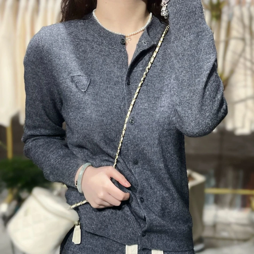 LEYI 100羊毛开衫 时尚百搭针织上衣秋冬外套-MFHL6886D1