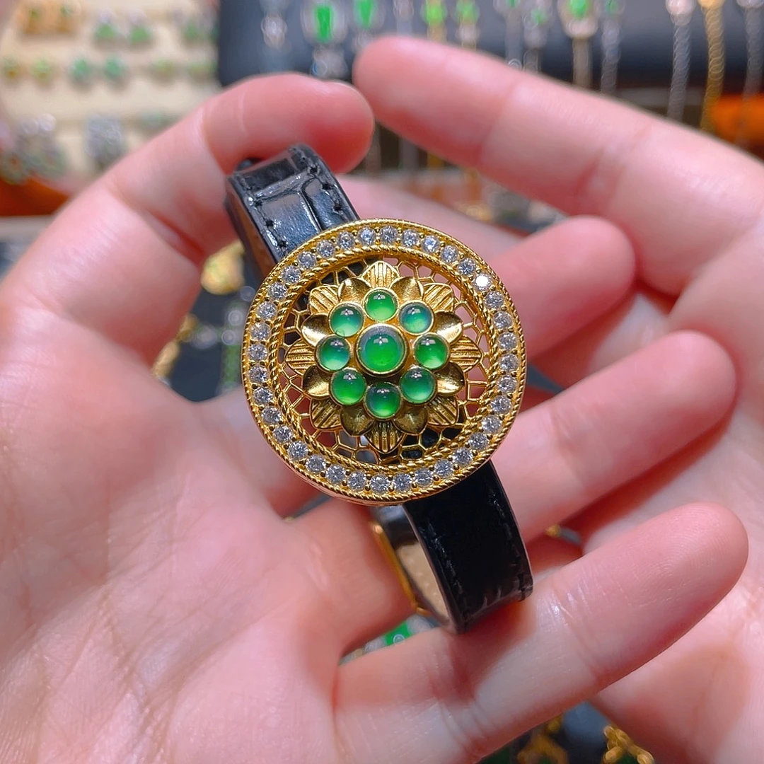 .****翡翠银S925镶嵌吊坠(不含链)