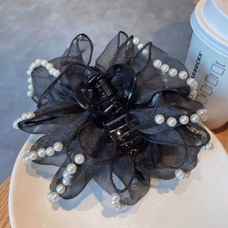 温柔结抓夹2024新款后脑勺发抓夹大号优雅鲨鱼夹网红发夹