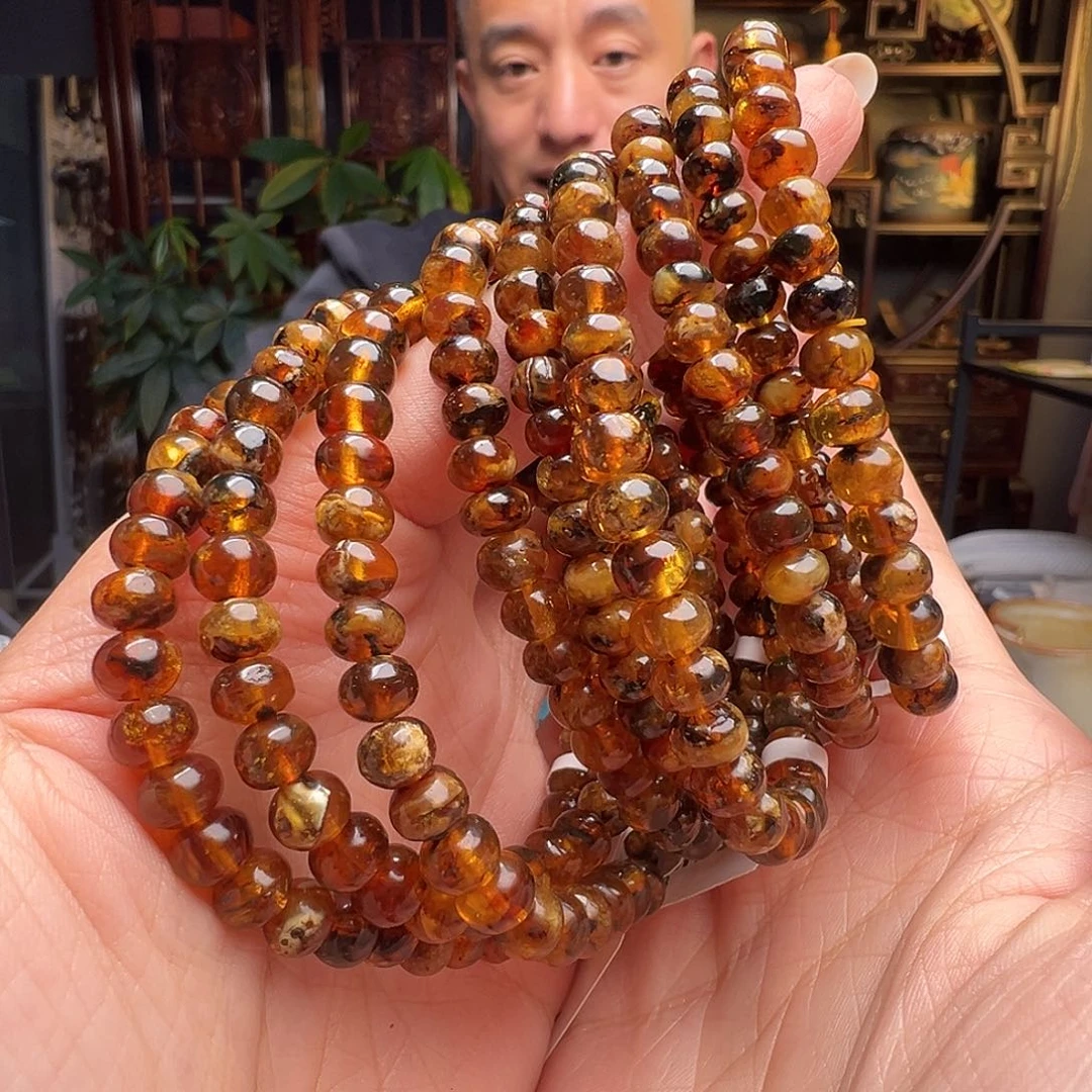 琥珀未镶嵌裸石抚顺琥珀10598六多样性发其一