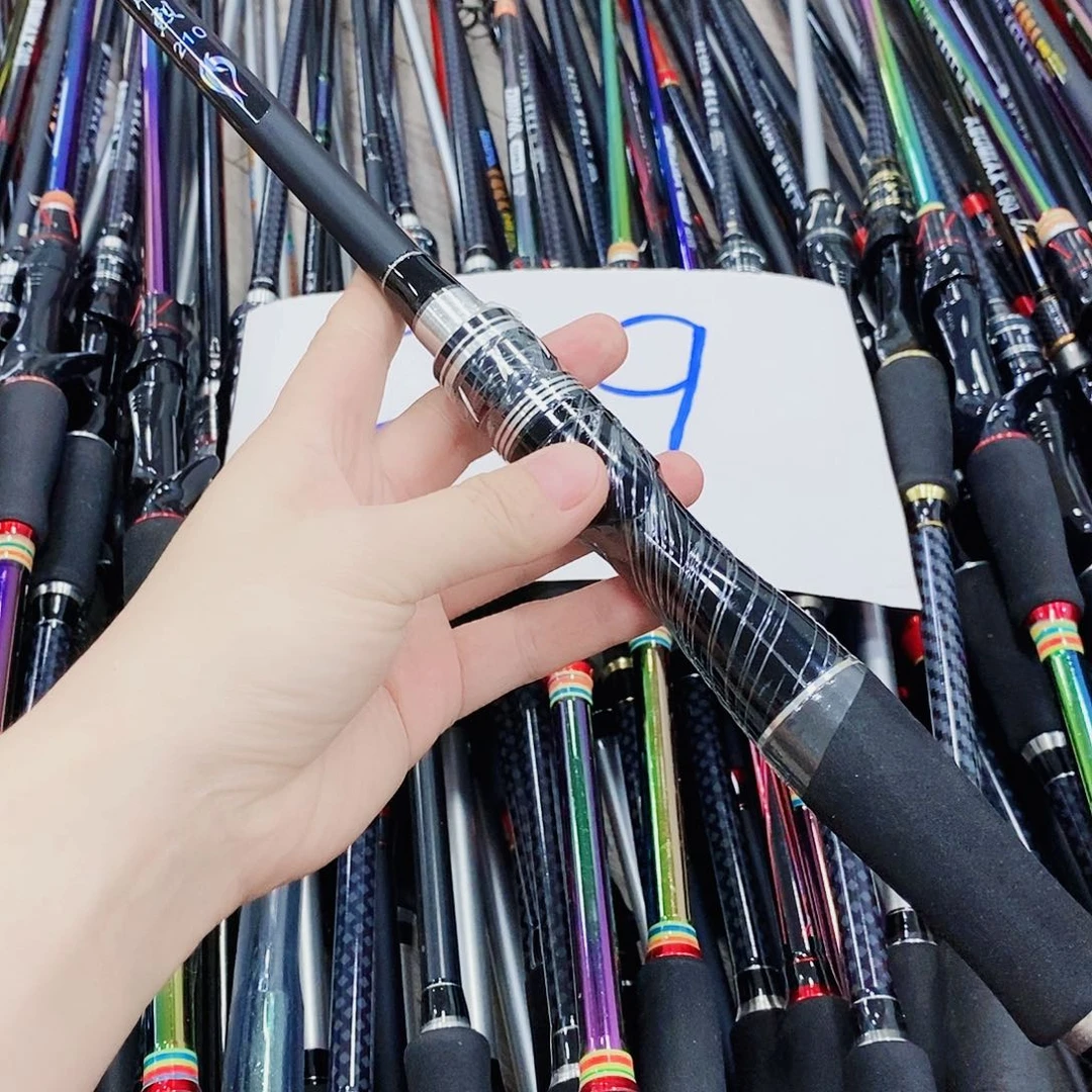 黑银色直柄2.1米路亚竿