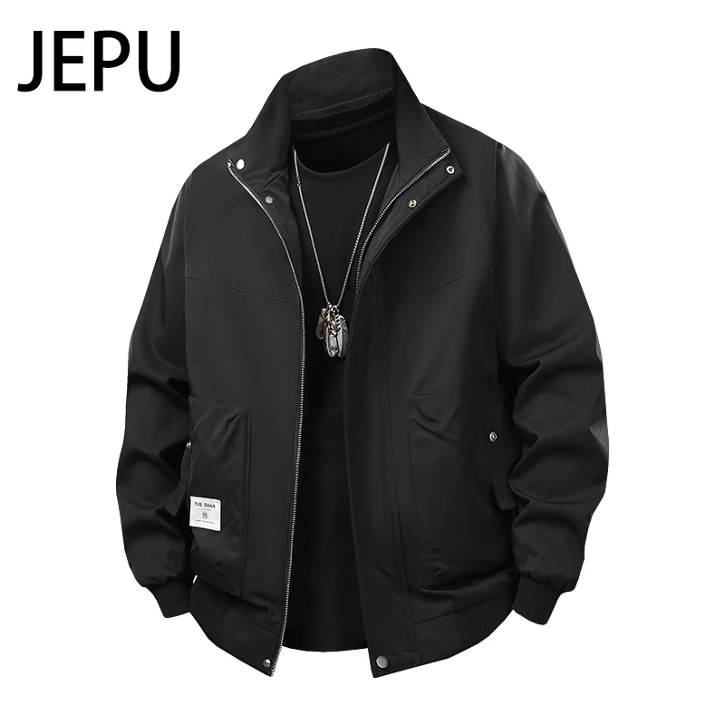 【厂家直销】正品休闲夹克外套男士春秋立领户外工装冲锋衣上衣男款