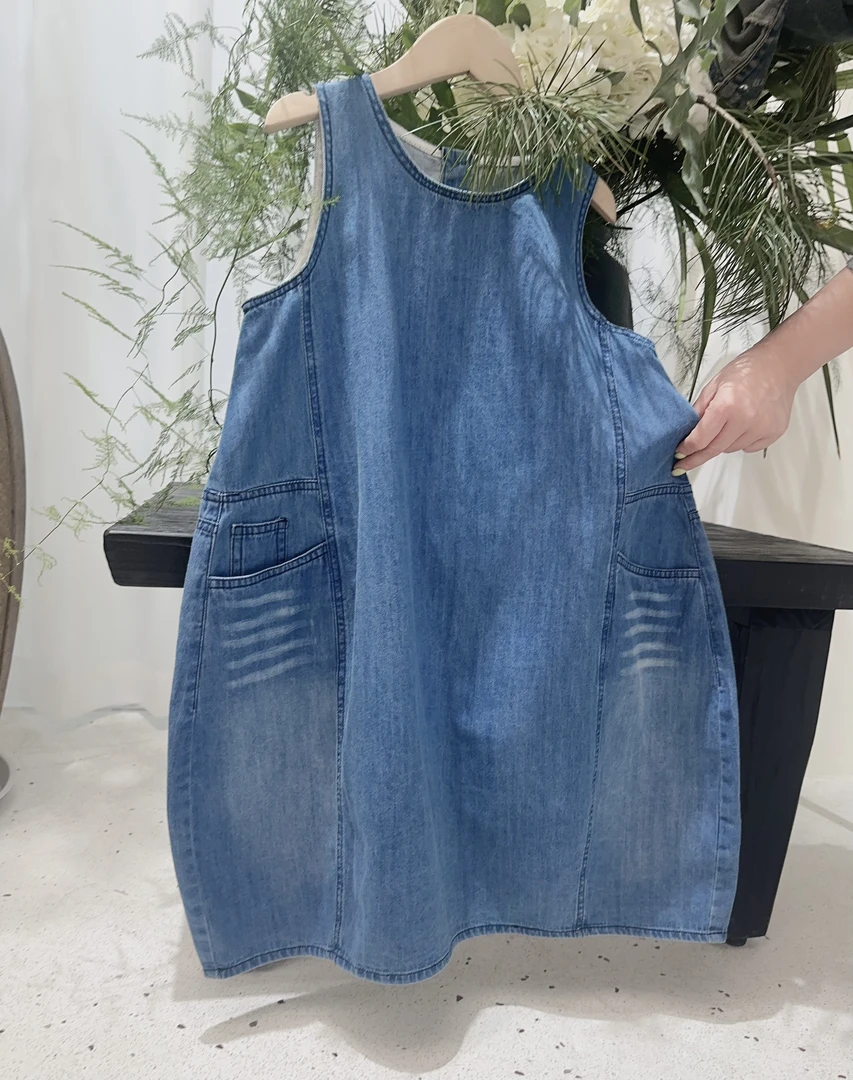 【DYD】韩版女童装儿童夏季时髦牛仔连衣裙