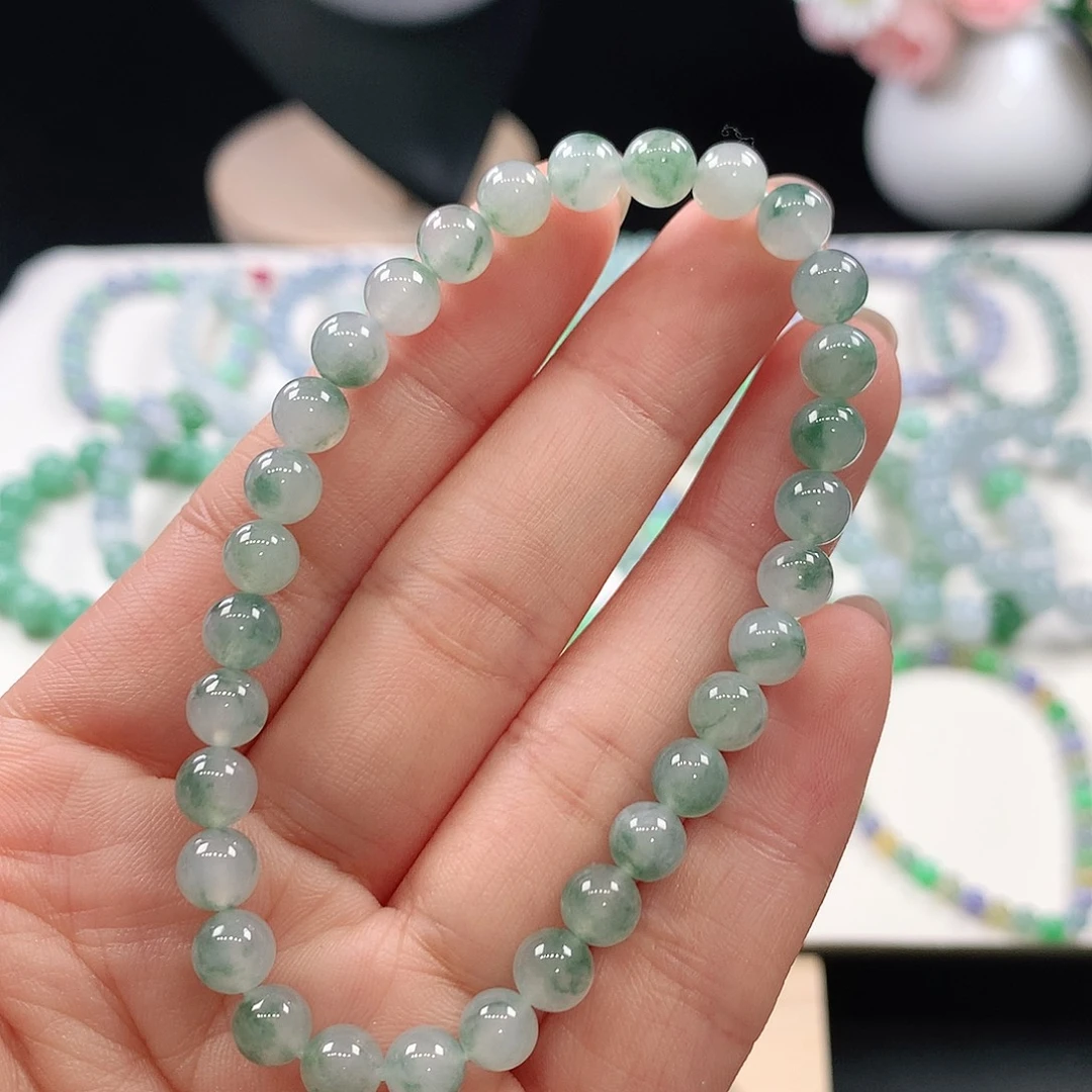 翡翠未镶嵌手链6mm