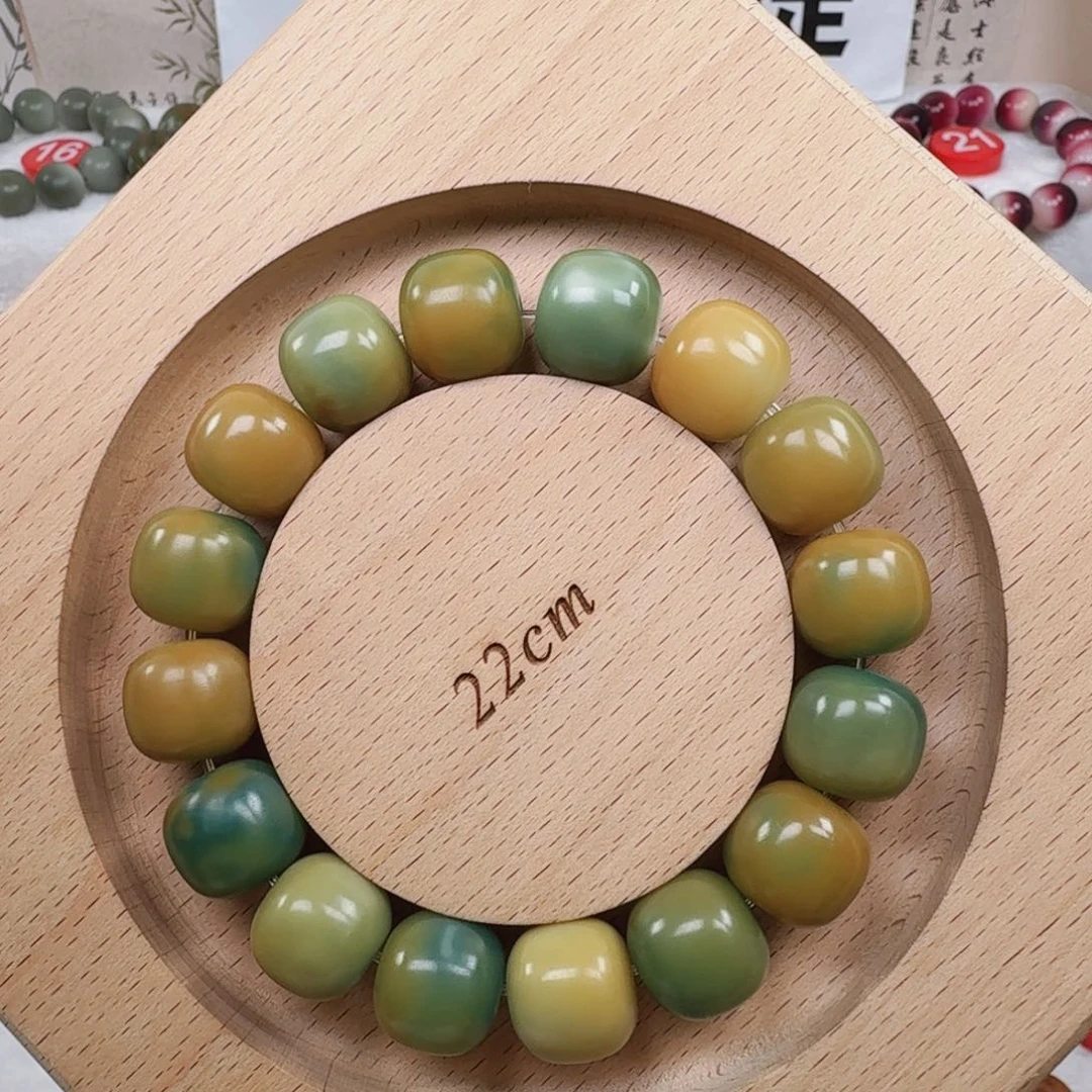 吊坠白玉菩提卡15山川水纹手工干磨老型