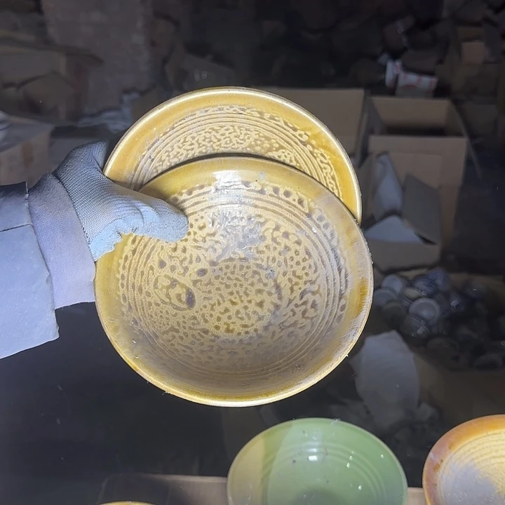 虎皮16.5厘米陶瓷斗碗陶瓷