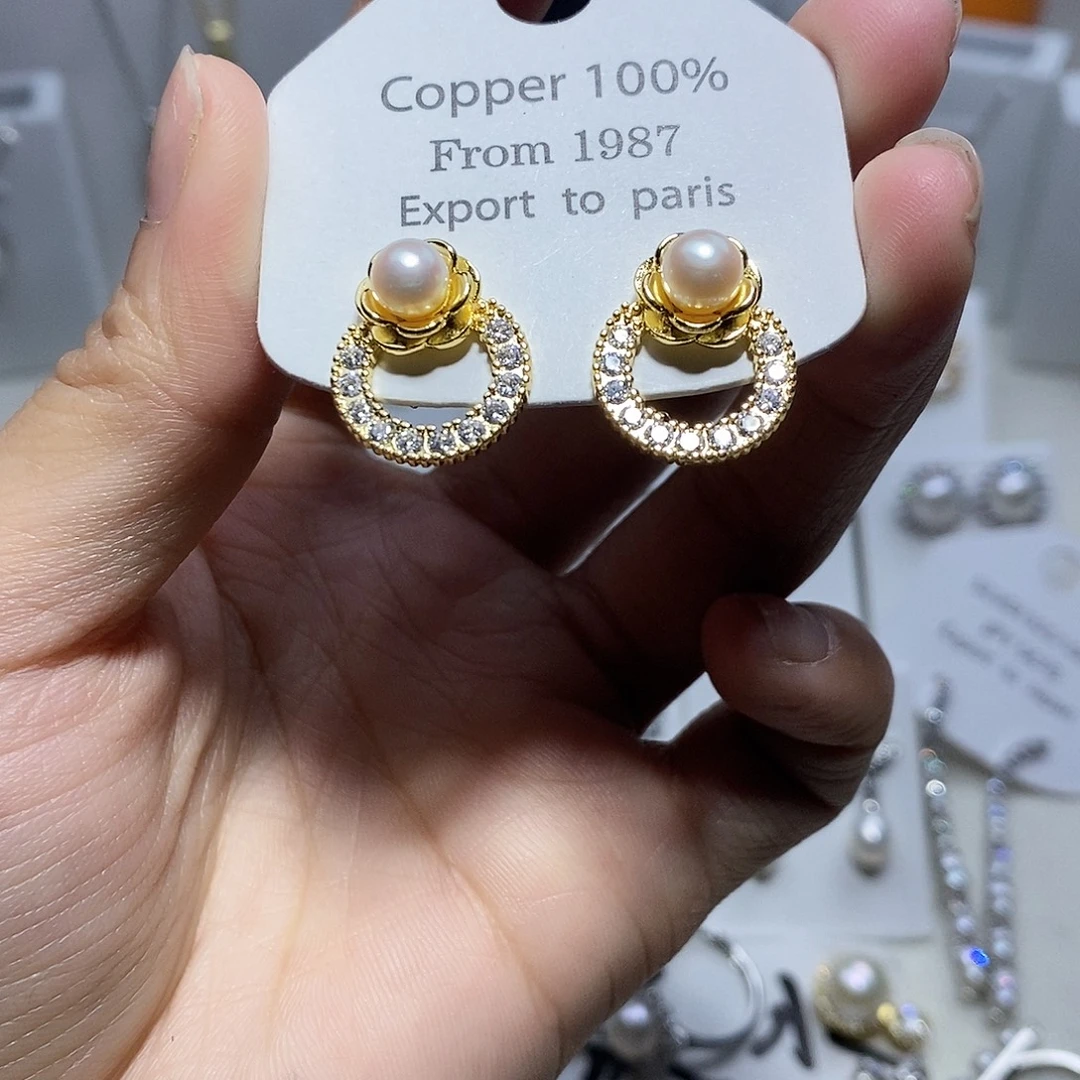 未镶嵌耳饰淡水珍珠