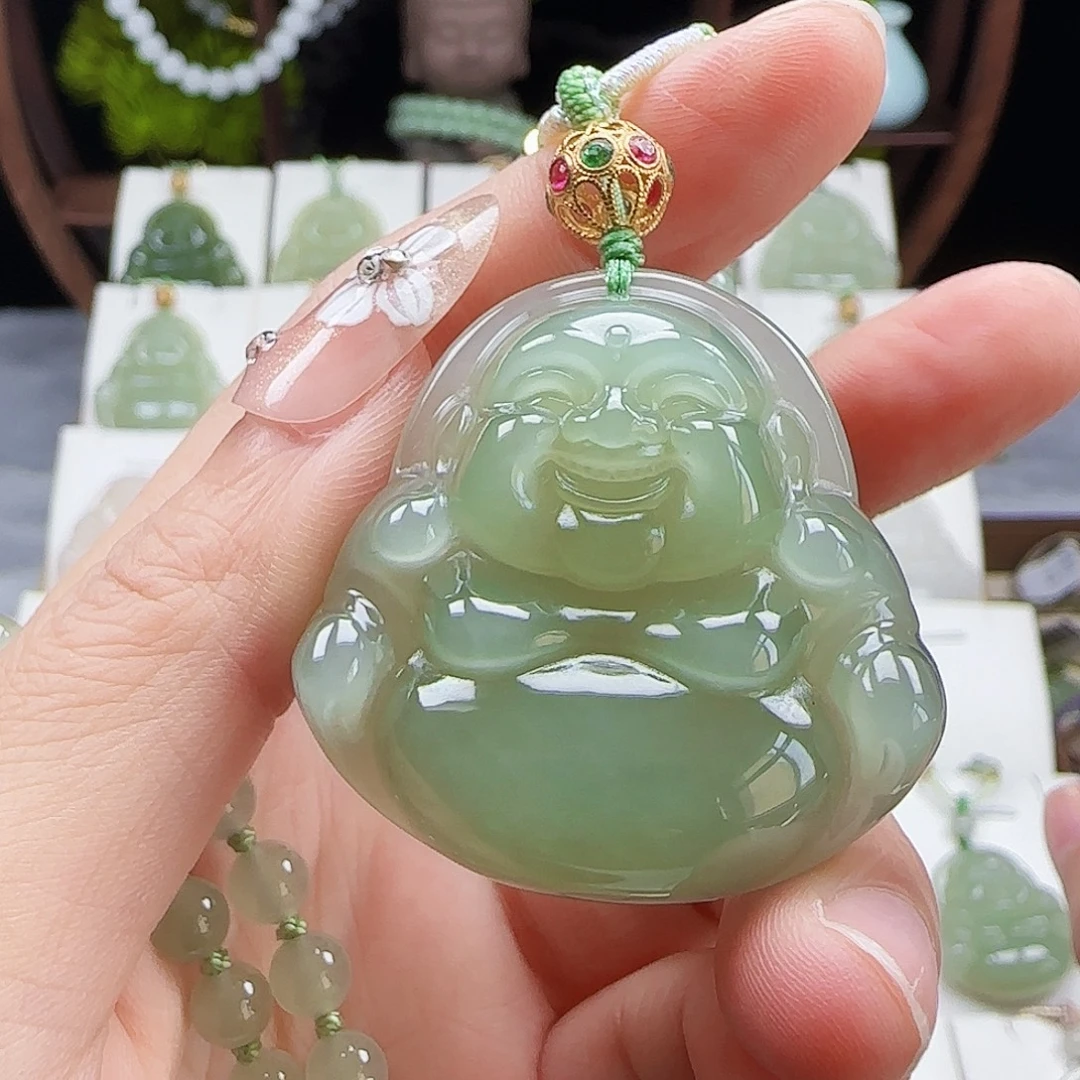 和田玉18K金镶嵌颈饰40