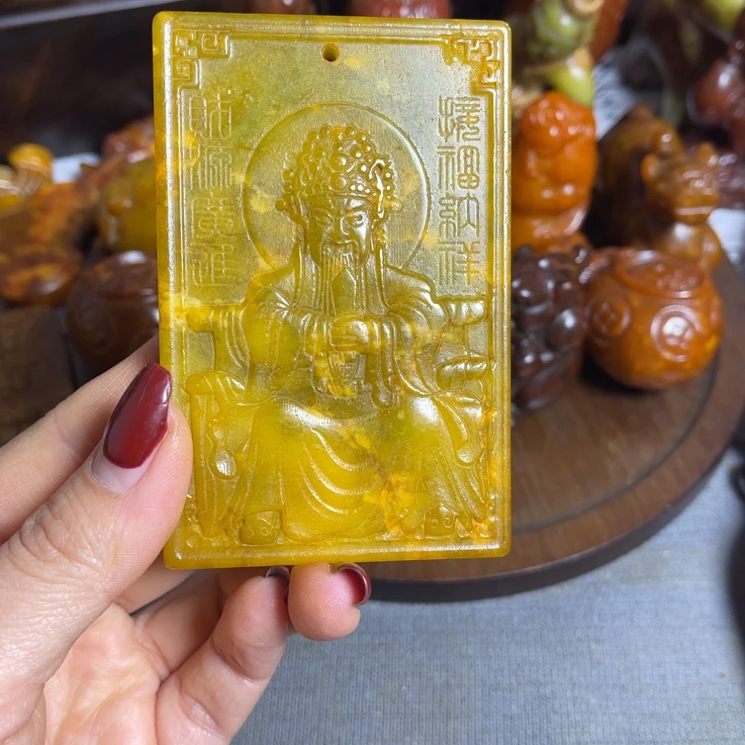 蛇纹石玉合金颈饰