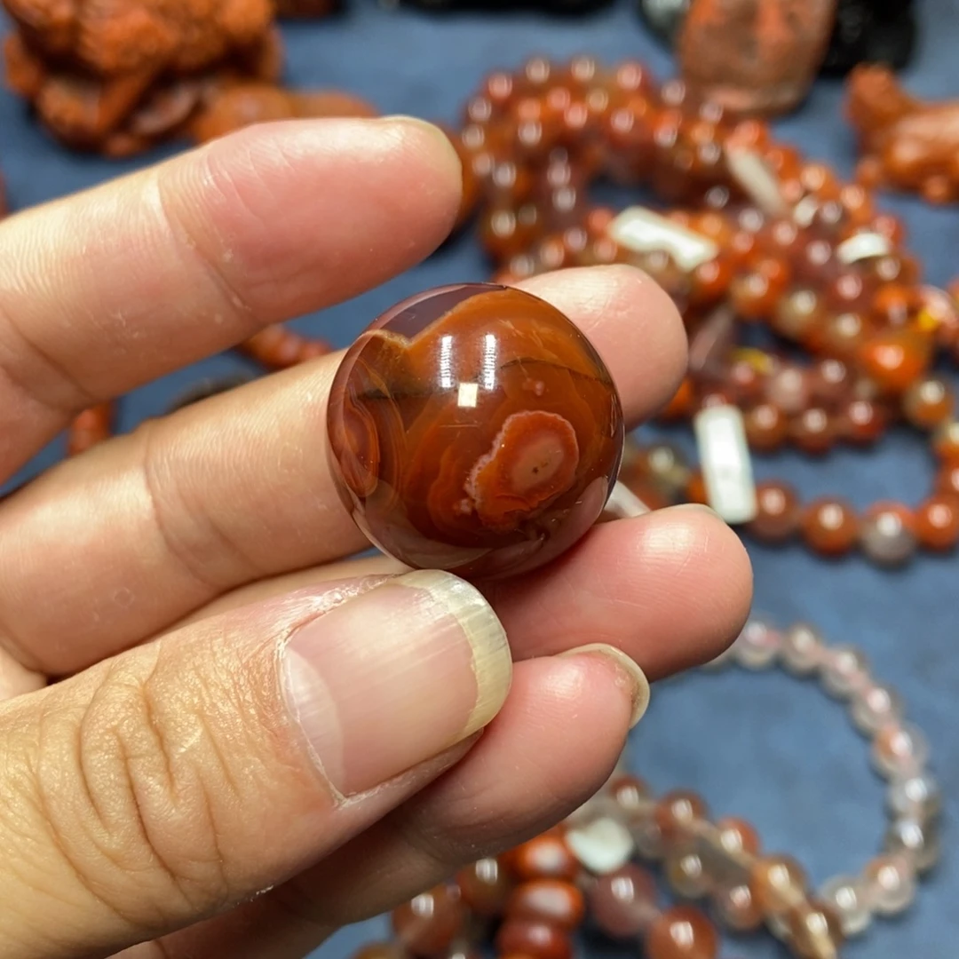 南红玛瑙未镶嵌配饰25mm