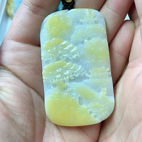 翡翠颈饰未镶嵌天然缅甸翡翠a货