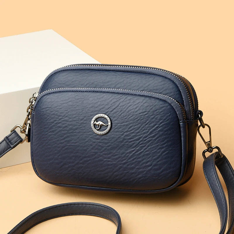 【吉尼斯袋鼠】中年妈妈包2025新款软皮单肩包大容量休闲潮流斜挎包