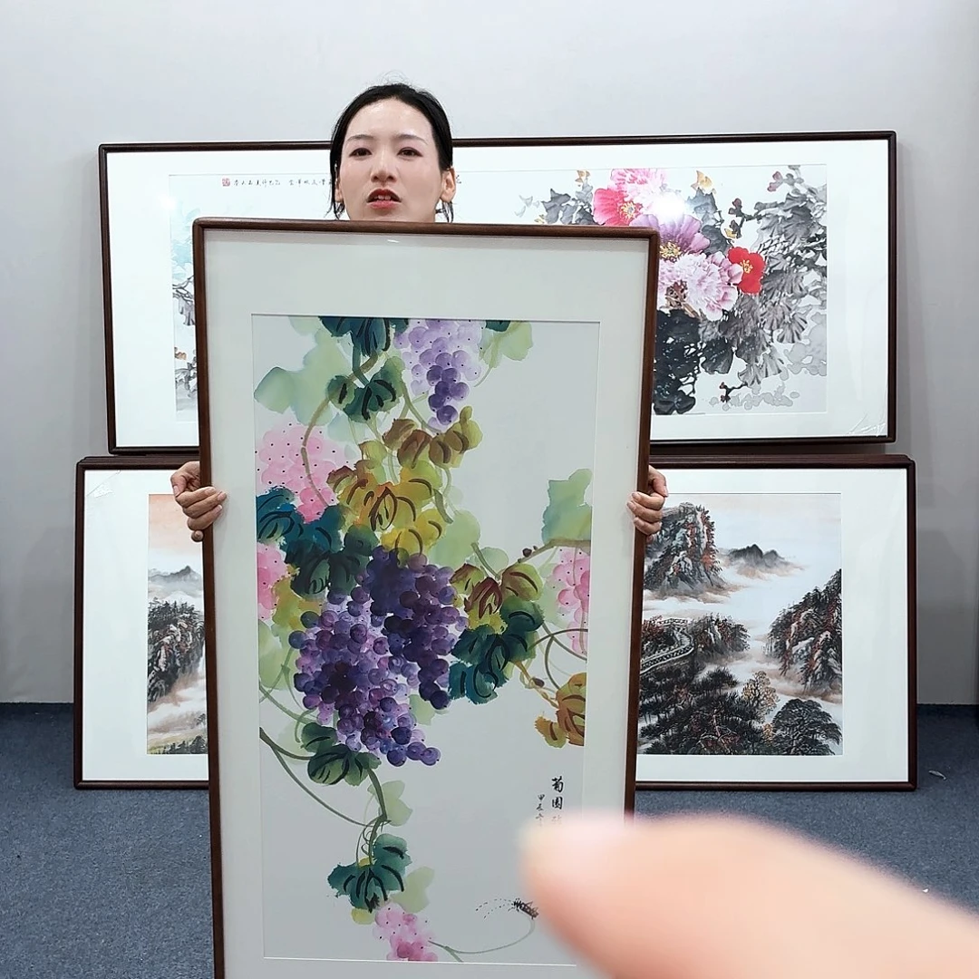 国画手绘作品120×60尺寸