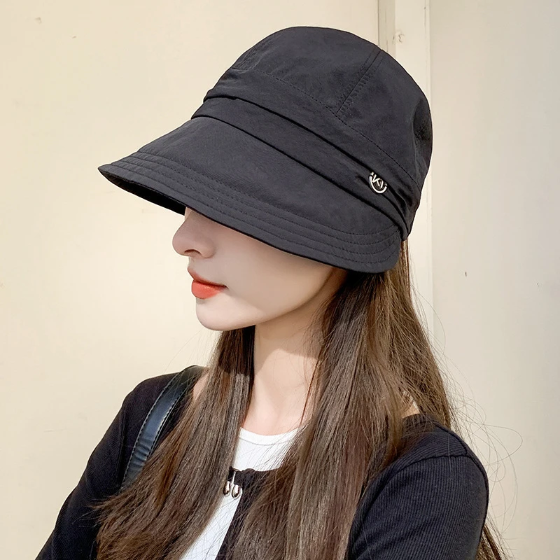新款帽子女2025夏季防晒渔夫帽素颜遮脸防紫外线遮阳加宽檐鸭舌帽