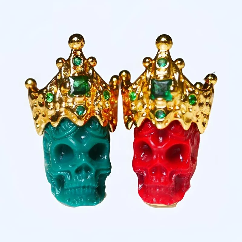 神形【神形】骷髅皇冠加冕  镀金琉璃  配件