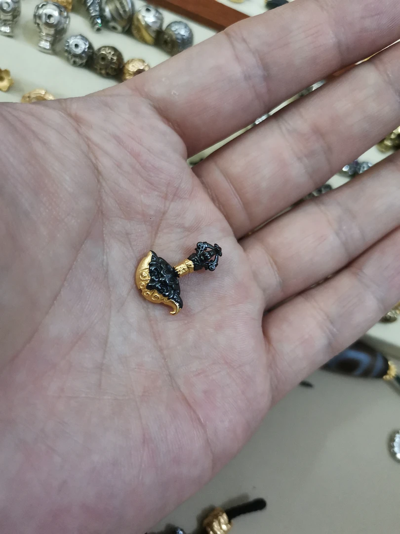 925银银制品 钺刀配饰一个背云线束一个月刀