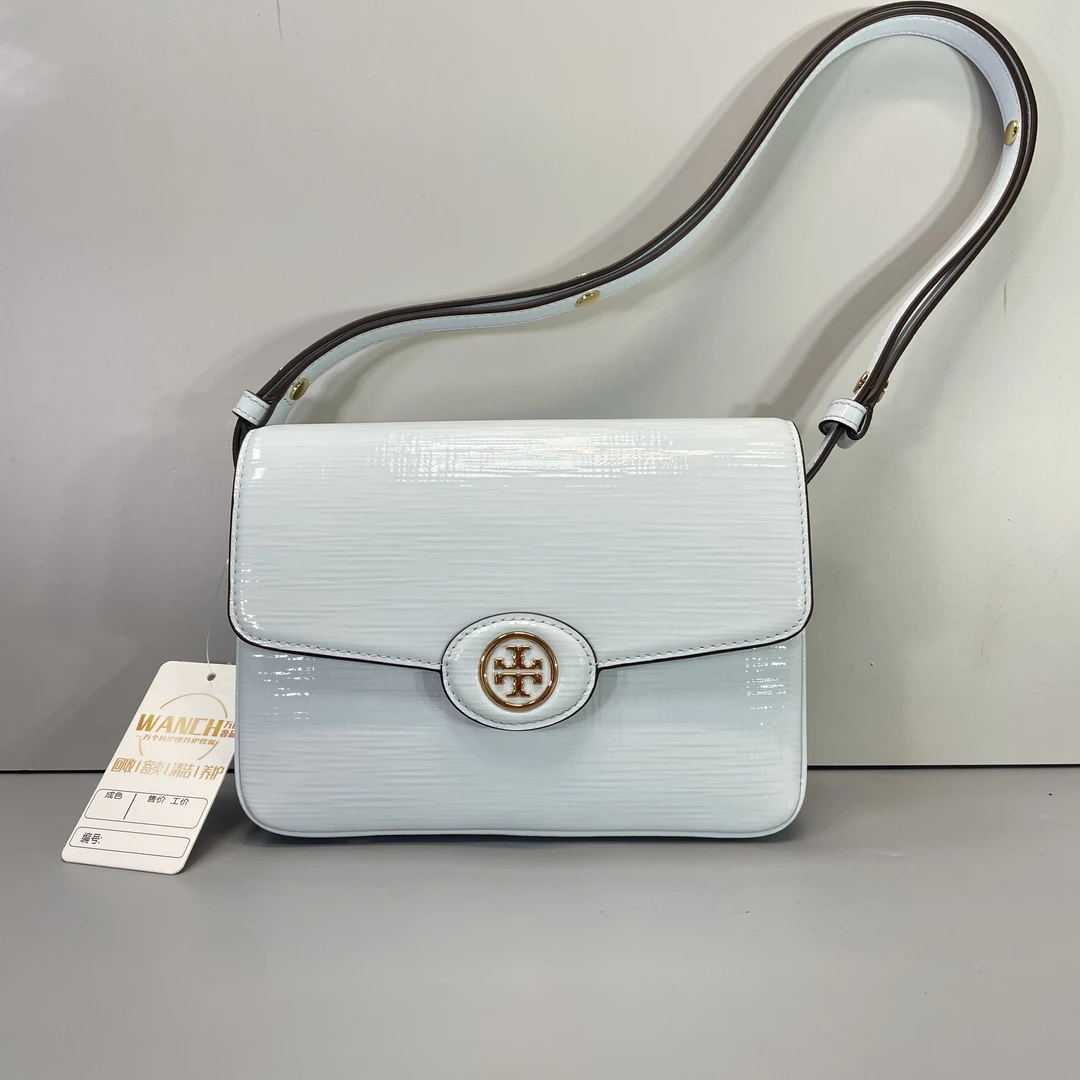 99新 TORY BURCH/汤丽柏琦 淡蓝豆腐包 21*16*6cmM030602