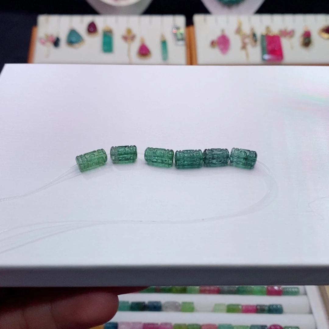 未镶嵌回纹珠m碧玺