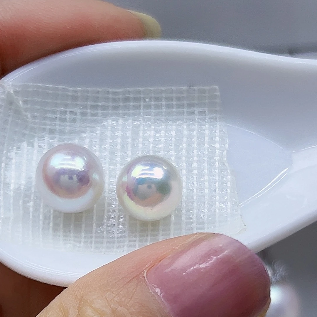 未镶嵌耳饰淡水珍珠心*半孔