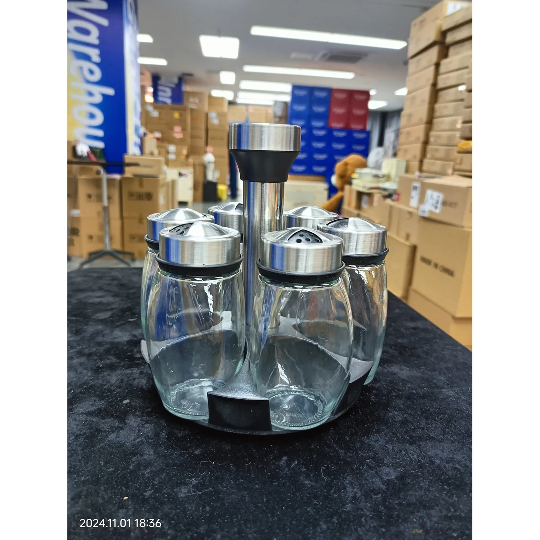 调味瓶套装旋转调料架玻璃瓶 YBX