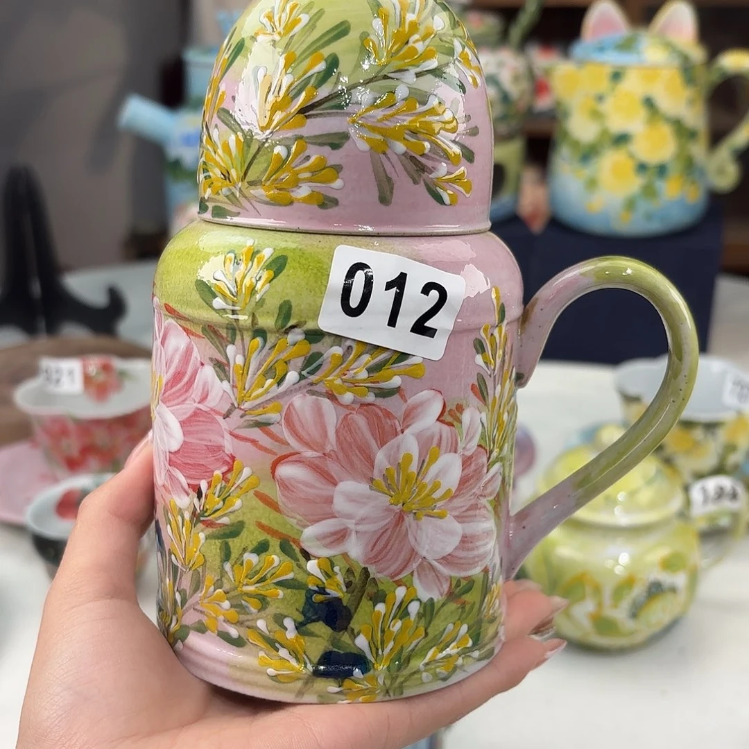 瓷片景德镇手绘高温釉下彩陶瓷茶具