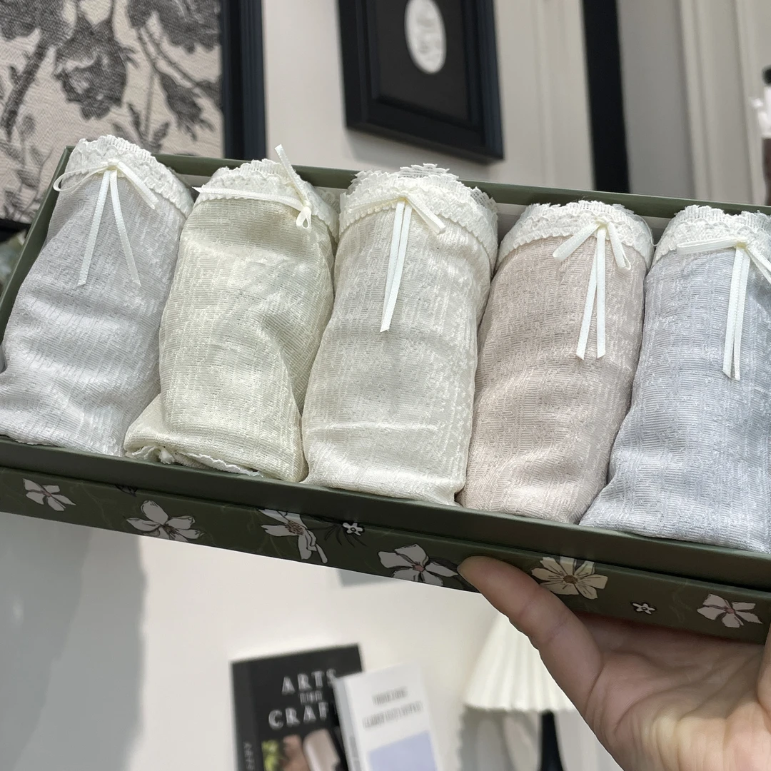 80-125斤 中腰亲肤 棉亚麻莫代尔混纺舒适三角女士内裤3条装 3309