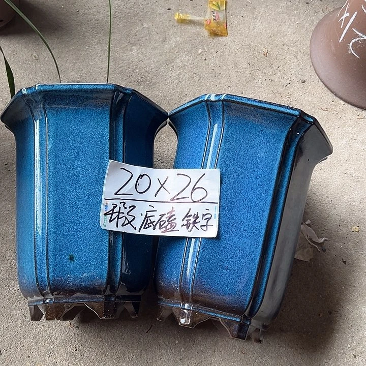 紫砂花盆宜兴紫砂花盆2只