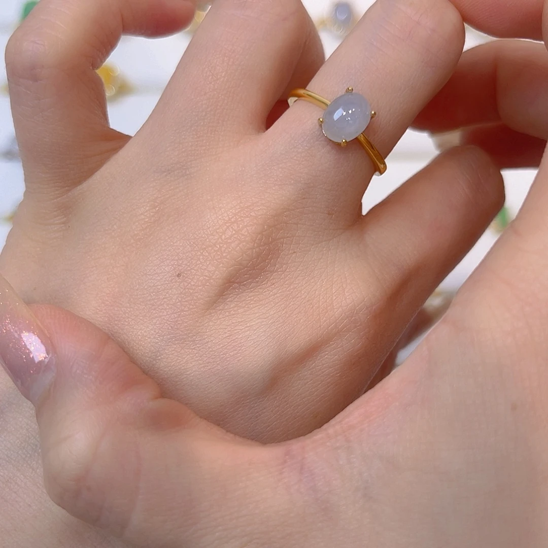 翡翠戒指银S925镶嵌