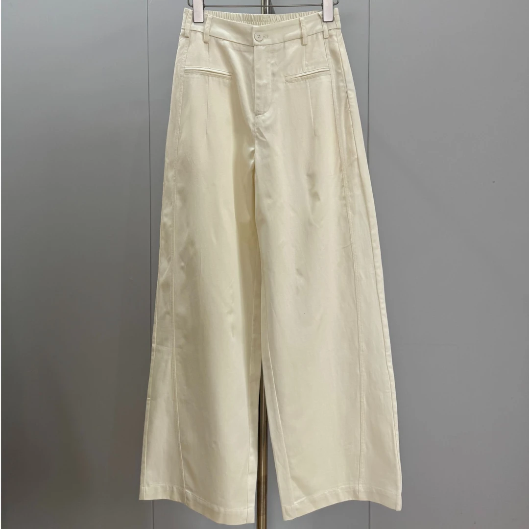 兰嫣｛莱赛尔棉｝春夏百搭都市薄款西裤 简约通勤直筒裤 时尚8095