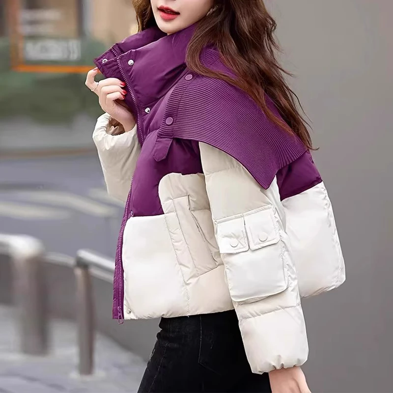 2026秋季新款时尚减龄气质显瘦设计感衣服女韩系拼色百搭长袖外套