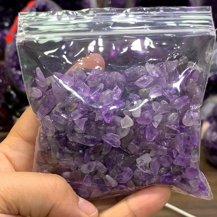 紫水晶碎石未镶嵌紫晶