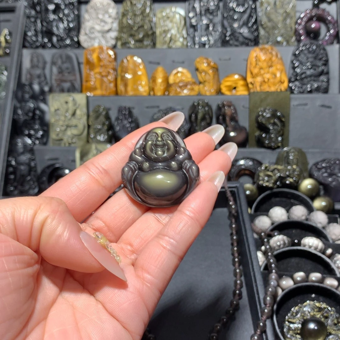黑曜岩吊坠(赠链)未镶嵌嘉****✨