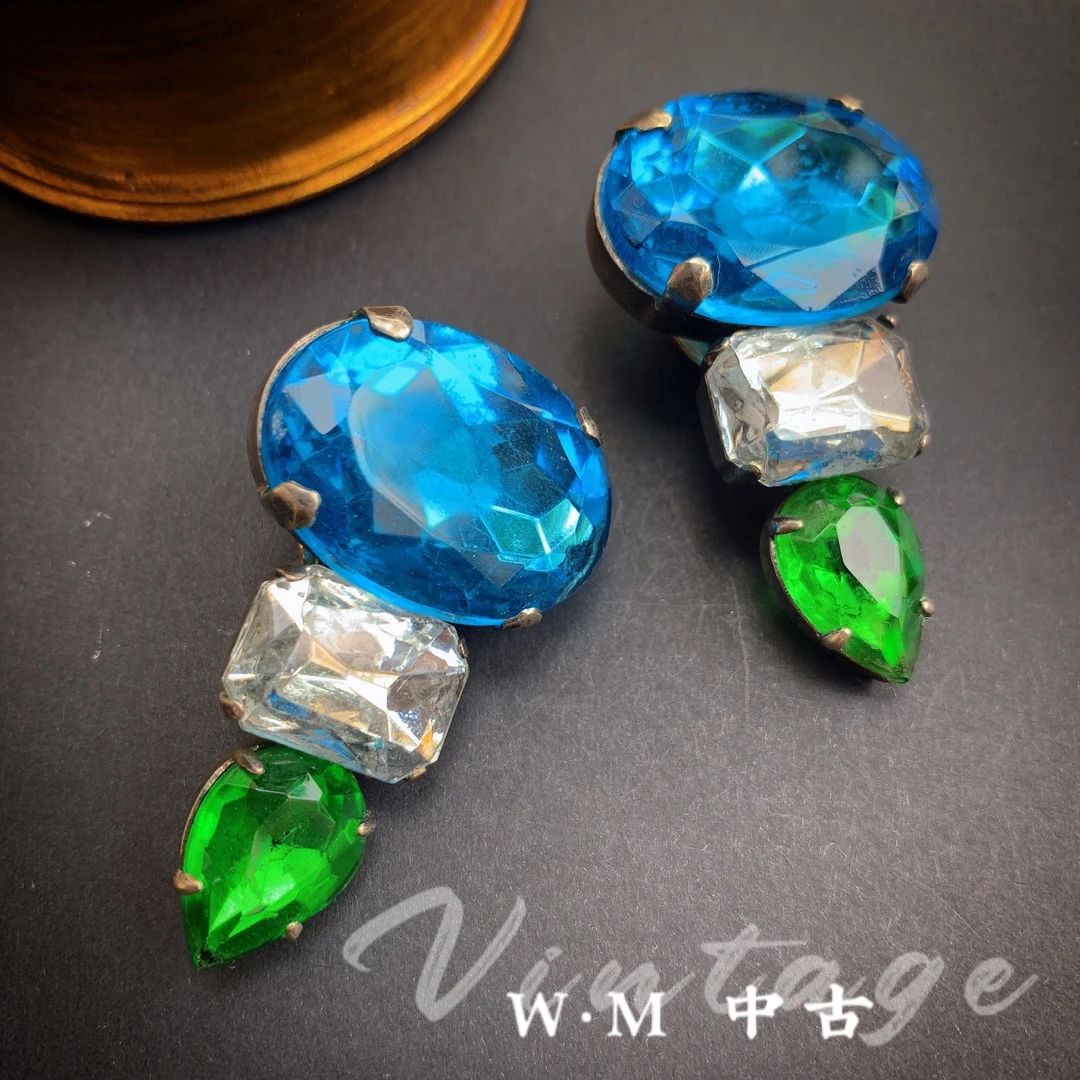 铜合金耳饰  W·M中古-vintage （法）法产耳夹
