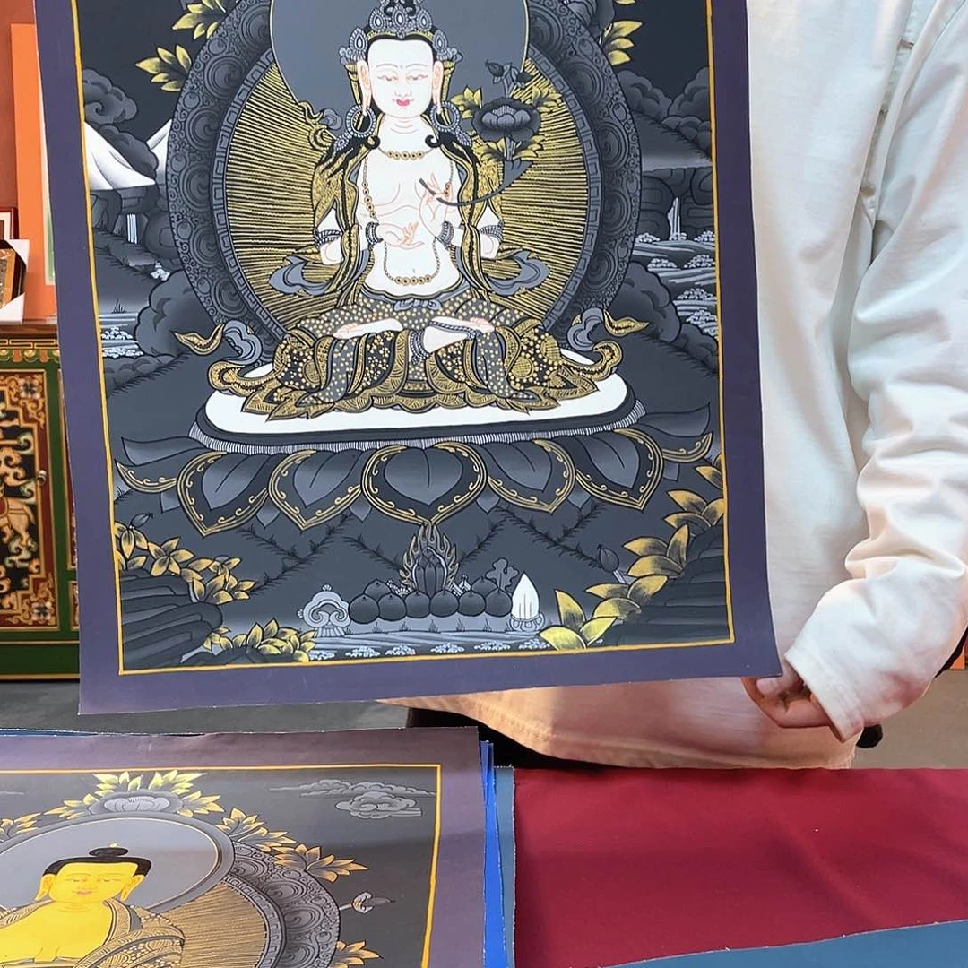 卷轴画40×60大势至纯手绘