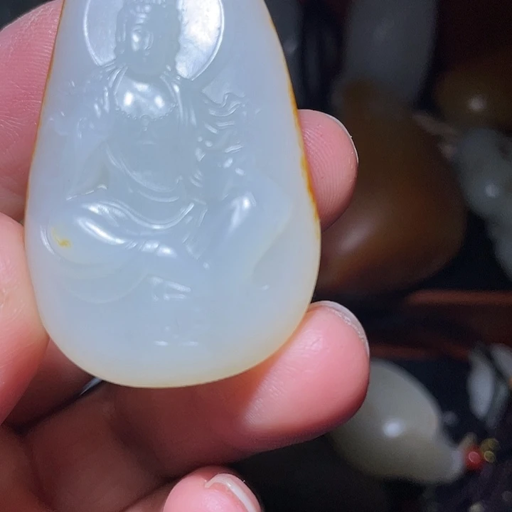 @***经和田玉（白玉）未镶嵌车挂