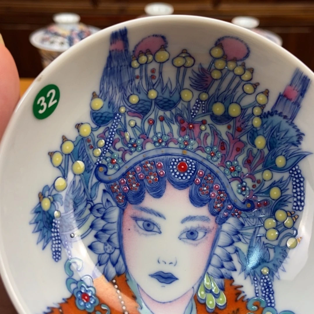 手绘现代茶具非古董