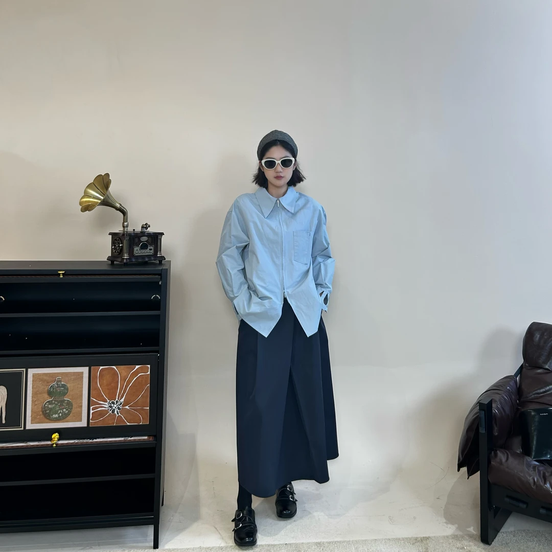 刘十六【予恩】早春新款韩版大牌简约有范衬衫外套FY511